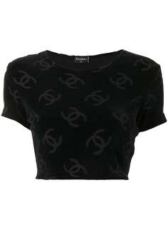 Chanel Pre-Owned укороченный топ с логотипом CC