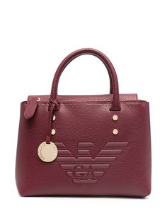 Emporio Armani сумка-тоут с тисненым логотипом