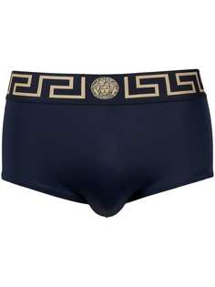 Versace боксеры с узором Greca на поясе и логотипом