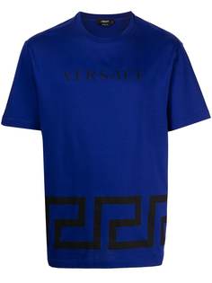 Versace футболка с принтом Greca и логотипом