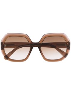 Longchamp солнцезащитные очки в массивной оправе