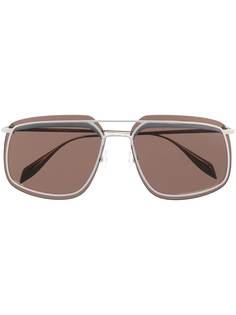 Alexander McQueen Eyewear солнцезащитные очки в квадратной оправе