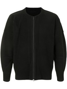 Homme Plissé Issey Miyake кардиган в рубчик на молнии