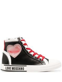 Love Moschino высокие кеды с нашивкой