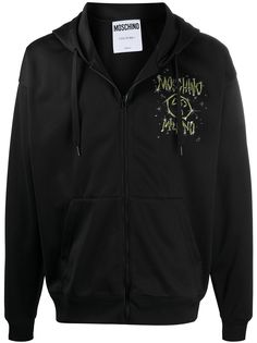 Moschino худи на молнии с логотипом