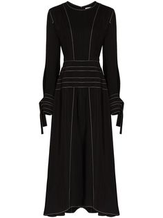 Rejina Pyo платье миди Linda с контрастной строчкой