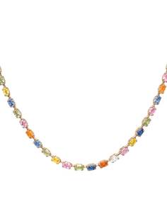 Pragnell колье Rainbow Fancy из розового золота с сапфирами