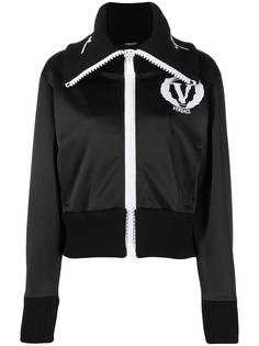 Versace куртка с логотипом и широким воротником