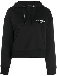 Balmain худи с логотипом и кулиской