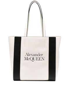 Alexander McQueen сумка-тоут со вставками и логотипом
