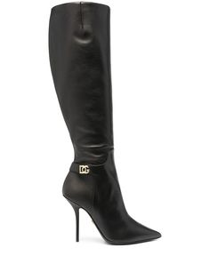 Dolce & Gabbana сапоги с металлическим логотипом