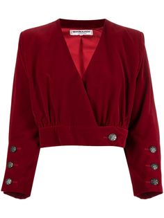 Yves Saint Laurent Pre-Owned бархатный жакет с запахом