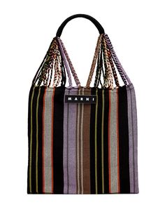 Marni Market сумка-тоут в полоску с логотипом