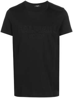 Balmain футболка с тисненым логотипом