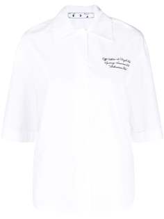 Off-White рубашка с вышитым логотипом