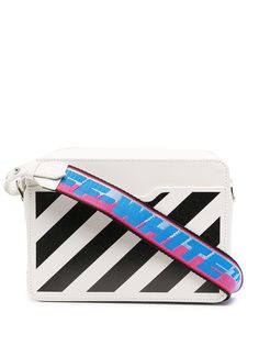 Off-White мини-сумка с клапаном и диагональными полосками