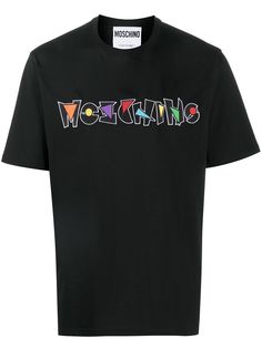 Moschino футболка с вышитым логотипом