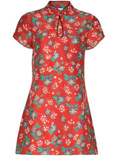 Rixo платье мини с цветочным принтом