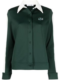 Lacoste куртка-рубашка с вышитым логотипом