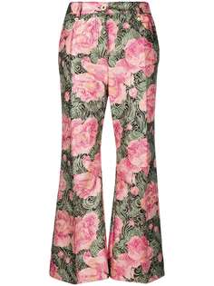 Paco Rabanne укороченные брюки с цветочным принтом