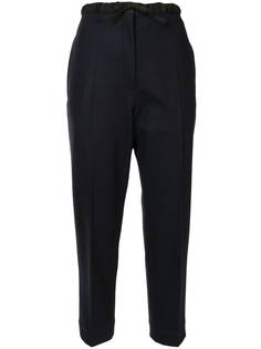 Jil Sander укороченные брюки с кулиской