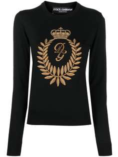 Dolce & Gabbana джемпер вязки интарсия с логотипом