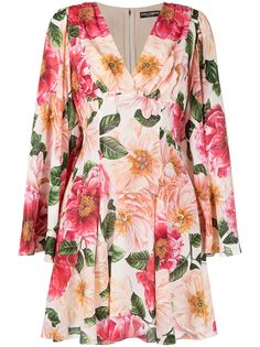 Dolce & Gabbana расклешенное платье с цветочным принтом