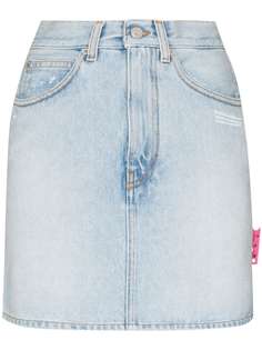 Off-White джинсовая юбка мини с завышенной талией