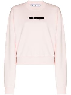 Off-White укороченная толстовка с логотипом