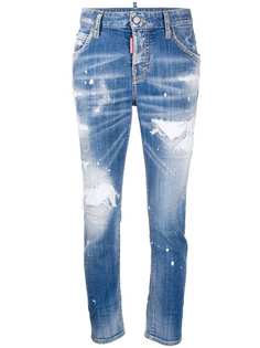Dsquared2 джинсы скинни с эффектом потертости