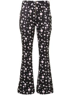 Cynthia Rowley расклешенные брюки Hunter с цветочным принтом