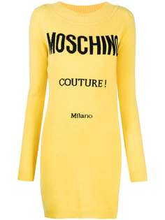 Moschino трикотажное платье с логотипом