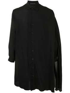 Yohji Yamamoto длинная полупрозрачная рубашка