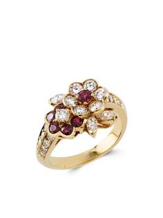 Van Cleef & Arpels кольцо Present Day 1961-го года с бриллиантами и рубинами