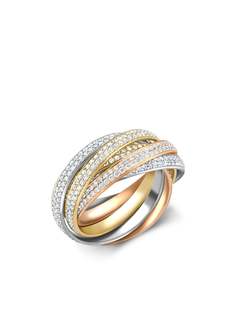 Cartier кольцо Present Day Trinity из розового золота с бриллиантами