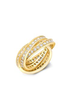 Cartier кольцо Present Day 1961-го года из желтого золота с бриллиантами