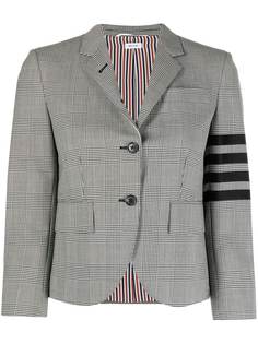Thom Browne блейзер Classic SB в клетку Prince of Wales с полосками 4-Bar
