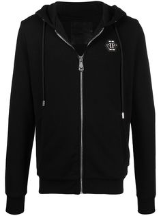 Philipp Plein skull zip-up hoodie