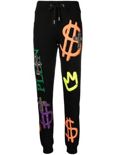 Philipp Plein спортивные брюки с принтом