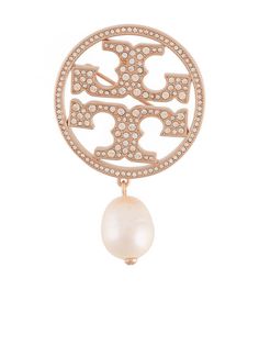 Tory Burch брошь с жемчугом