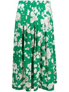 Moschino юбка миди с цветочным принтом