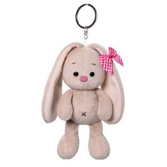 Мягкая игрушка Budi Basa Зайка Ми с розовым бантиком 14 см