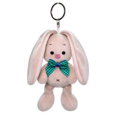 Мягкая игрушка Budi Basa Зайка Ми с голубым бантиком 14 см
