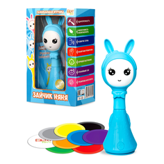 Интерактивная игрушка BertToys Умный Зайчик Няня, голубой