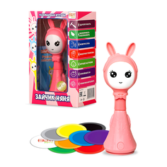Интерактивная игрушка BertToys Умный Зайчик Няня, розовый
