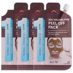 Eyenlip Jeju Volcanic Pore Peel Off Pack Очищающая маска-плёнка в вулканическим пеплом, 25 г, 3 шт.