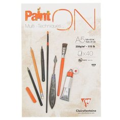 Альбом для смешанных техник Clairefontaine PaintOn 21 х 14.8 см (A5), 250 г/м², 40 л.