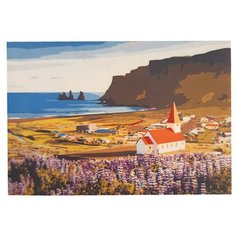 Рыжий кот Картина по номерам "Пейзаж с лавандовым полем" 40х50 см(Х-4719)