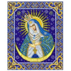 Паутинка Набор для вышивания бисером Пресвятая Богородица Остробрамская 20 х 25 см (Б1090)