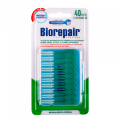 Набор съемных ершиков Biorepair Regular, зеленый/белый, 40 шт.
